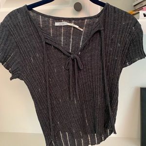 Urban Outfitters Kimchi Blue Grey Crop Top
